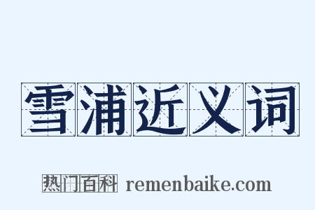 雪浦近义词是什么意思的图片